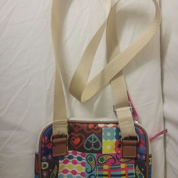 Lily Bloom Crossbody Paisley and More Canvas Purse Adjustable Strap Lined - Picture 8 of 9